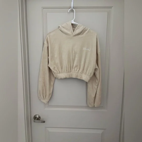 TALENTLESS Cream Hoodie size S - Picture 2 of 7